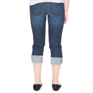 Oh Baby by Motherhood Maternity Womens Dark Wash Pockets Jean Capris Sz S New